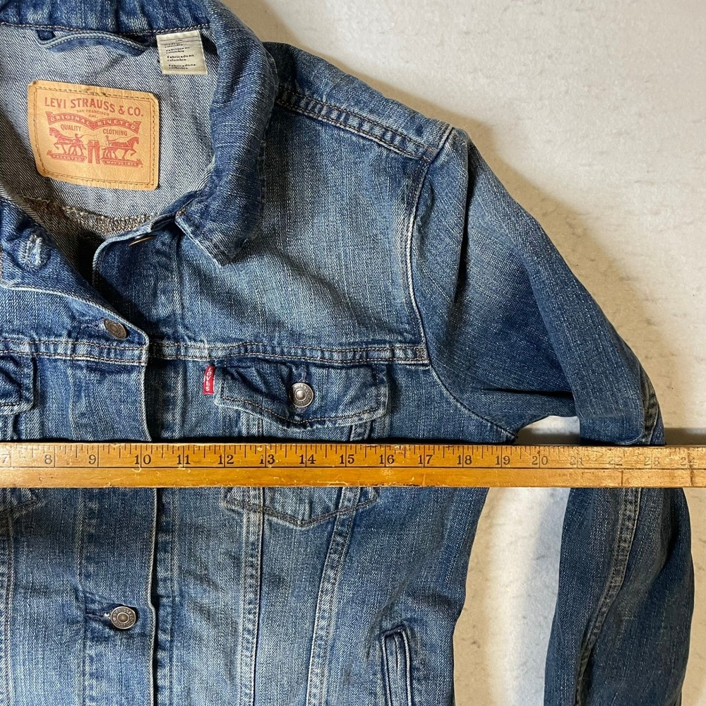 Levi Strauss & Co Denim Jacket Blue Trucker Style Made in Colombia‎ Size L G - Picture 4 of 8